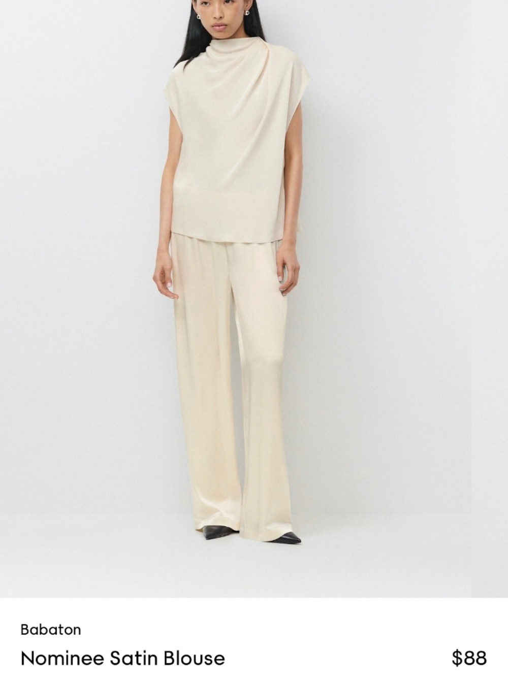 ARITZIA BABATON Nominee Satin Blouse - BNWT